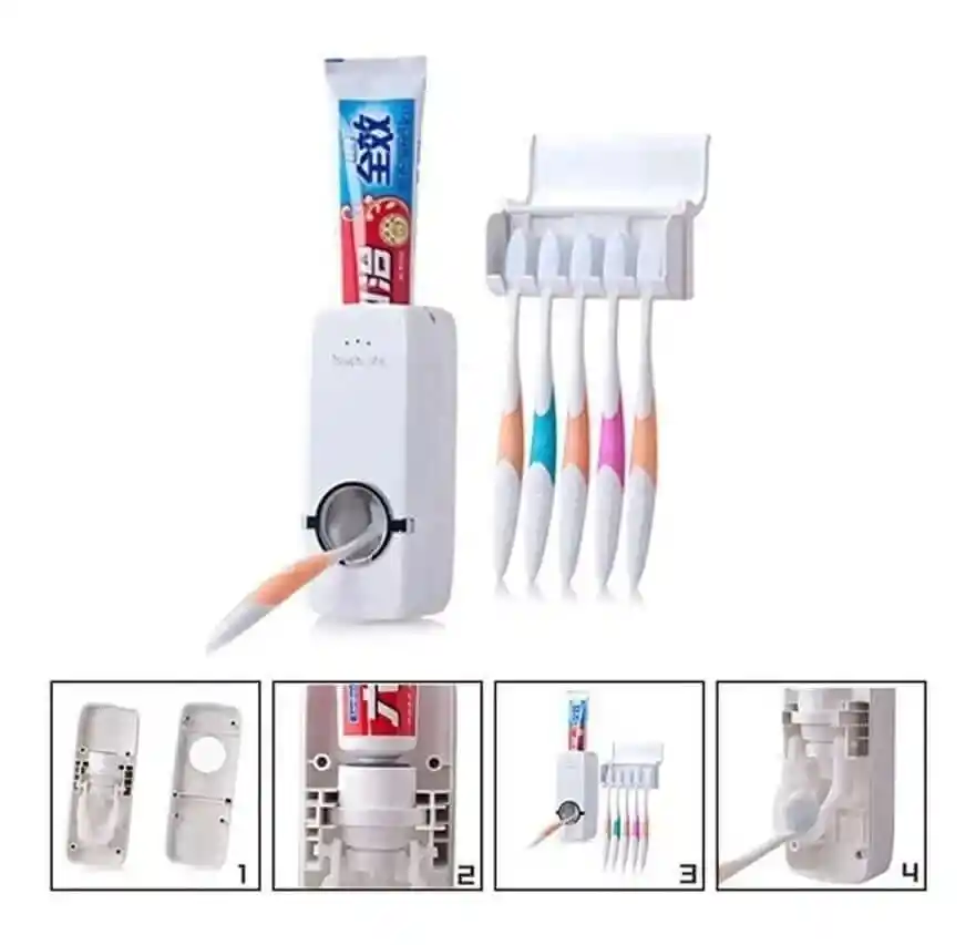 Soporte Organizador Cepillos Dientes Y Crema Dental