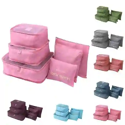Organizador De Viaje Para Maleta Kit Viajero X6 Bolsas