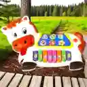 Organeta Piano Vaca A La Moda Musical Juguete Bebe Con Luces