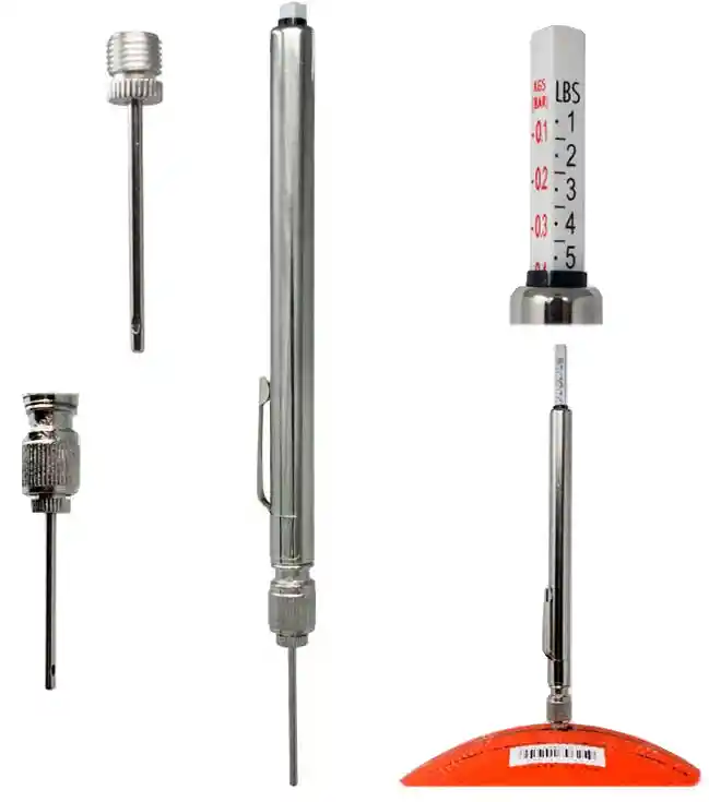 Calibrador/aire Training Miyagi Tipo Pluma-mga100/ Plateado