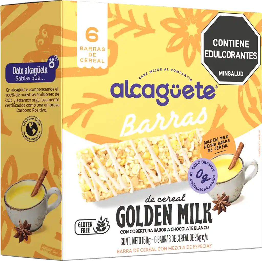 Barras Leche Dorada X 6 Und 150 Gr - Alcaguete