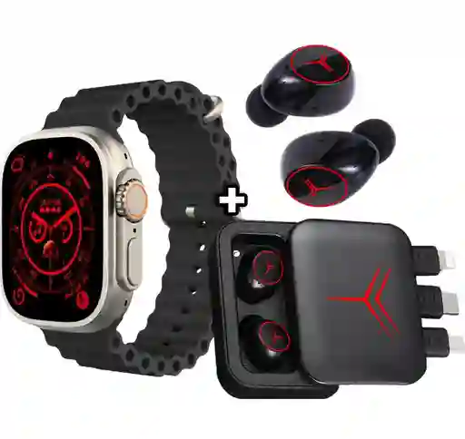 Combo Smartwatch T800 Ultra + Audifonos M88