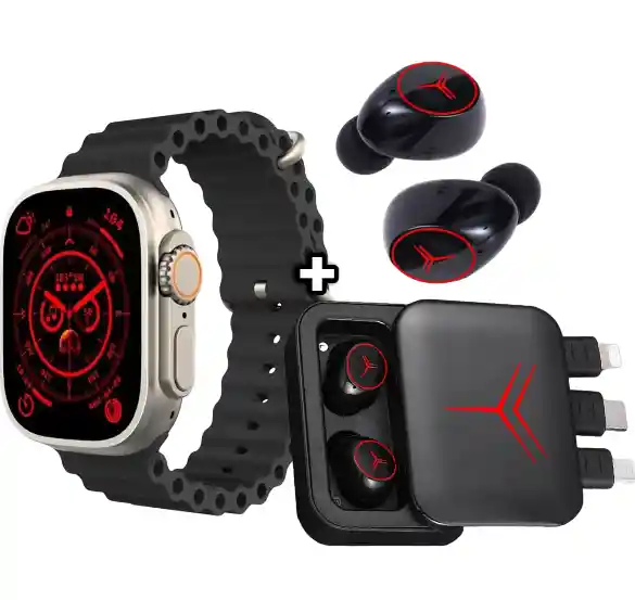 Combo Smartwatch T800 Ultra + Audifonos M88