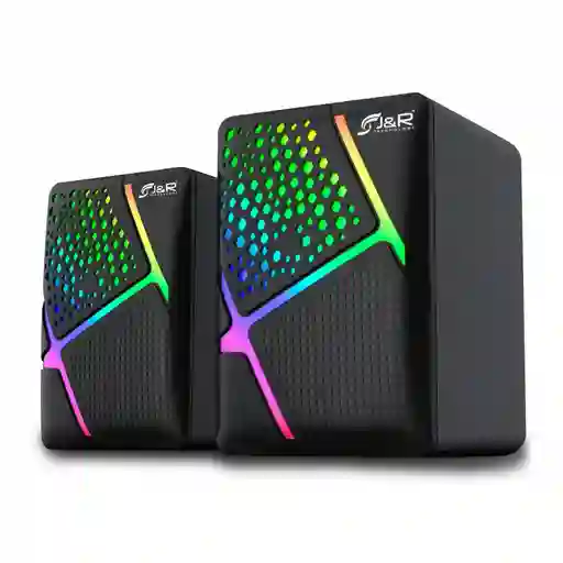 Parlante Para Pc Jyr Gaming Rgb / Conexion Usb + Plug