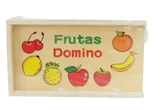 Domino Didactico De Madera (frutas)