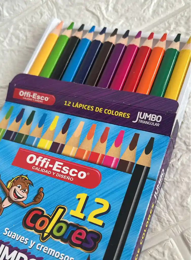 Colores Offi Esco Jumbo X12 Unidades
