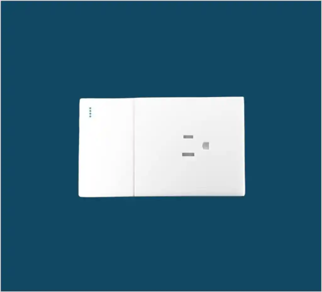 Interruptor + Toma Blanco Premium Diamante