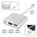Adaptador Tipo C A Hdmi , Usb 3.0, Usb Tipo C. 3 En 1 | Usb C A Hdmi Usb Tipo C