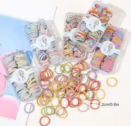 Kit De Accesorios Para Cabello Moños Coleros Y Ligas Elásticas Para Niñas Y Mujeres”