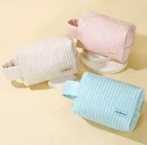 Bolsa De Cosmeticos En Cuero Pu Impermeable