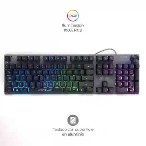 Teclado Gamer Full Rgb Jyr Semi Mecanico / Macro Configurable Con Ñ
