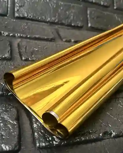 Papel Regalo Metalizado Dorado X10 Unidades