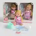 Bebe Muñeca Con Sonidos Toma Tetero Hace Pipi Juguete