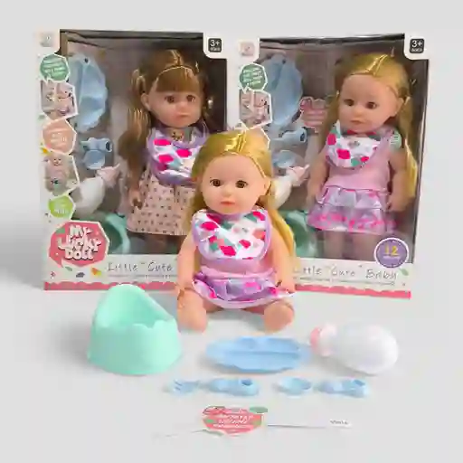 Bebe Muñeca Con Sonidos Toma Tetero Hace Pipi Juguete