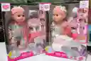 Bebe Muñeco Con Sonidos Toma Tetero Hace Pipi Juguete