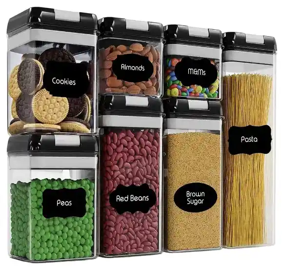 Juego De Recipiente Hermético + Set Utensilios 19 Piezas Rosado