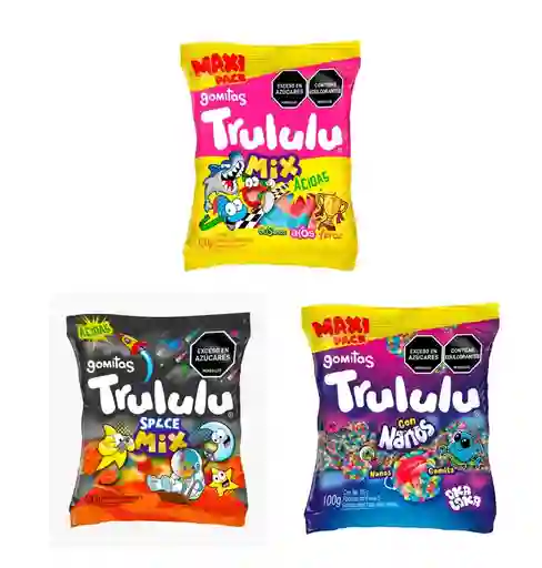 Gomitas Trululu Maxi Pack Gomas Sabores Surtidos 100g