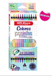Colores Offi Esco Pasteles X 24 Und