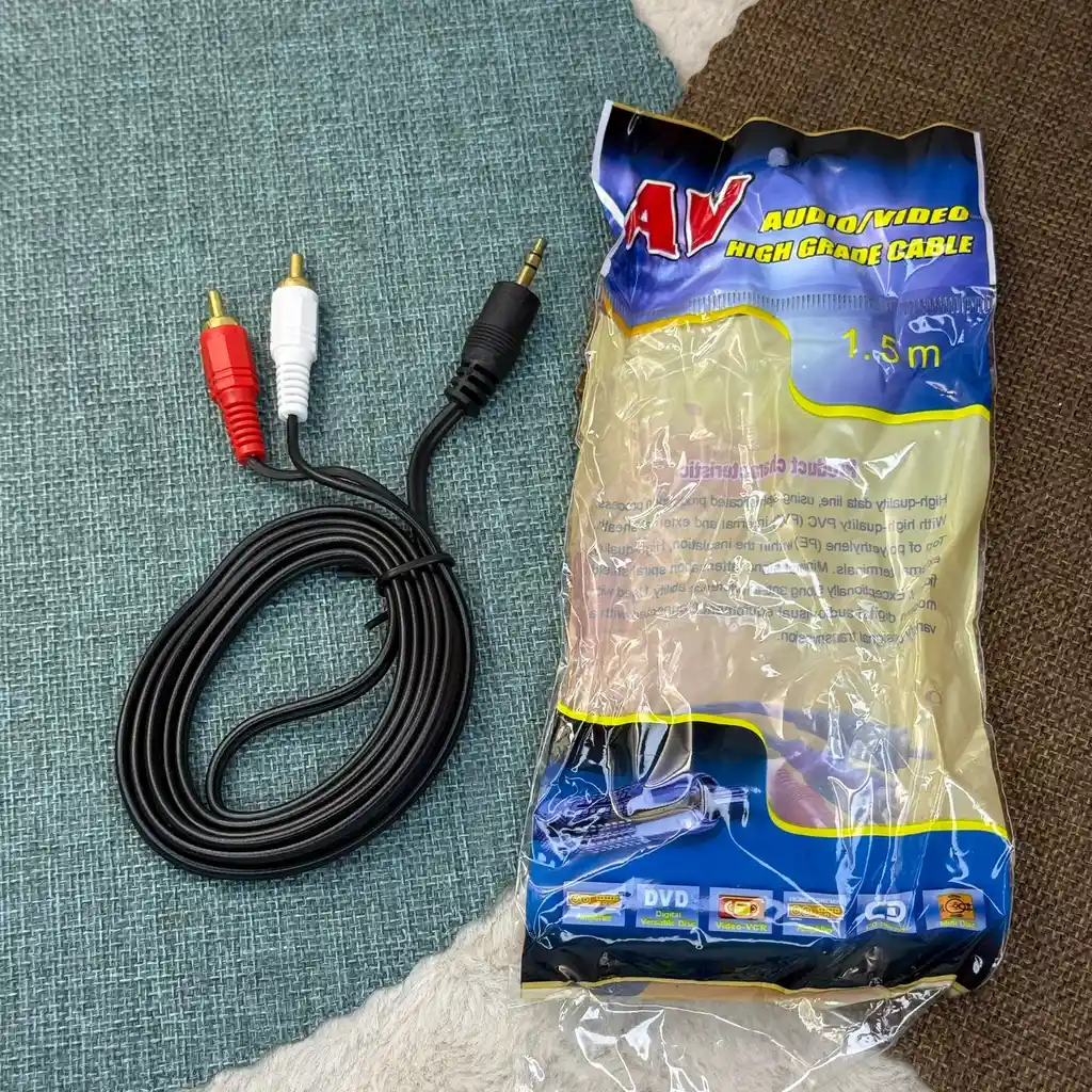 Cable De Audio / Video 2x1 Auxiliar / Amplificador / Dvd / Mini Disc