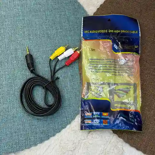 Cable De Audio / Video 3x1 Auxiliar / Amplificador / Dvd / Mini Disc