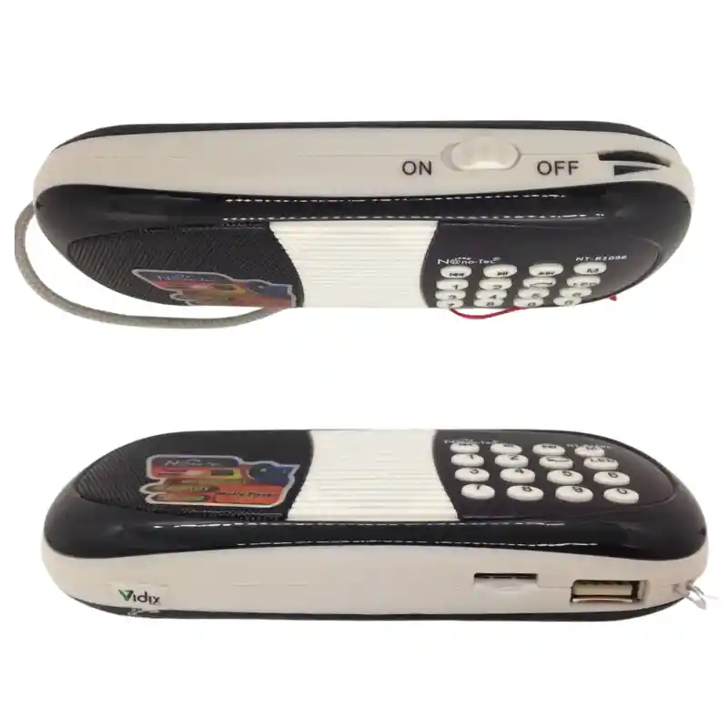 Radio Multibanda Nano-tec Nt-r1096 Am/fm Usb Mp3 Recargable Con Teclado Numérico