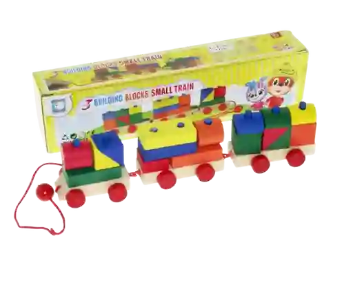 Juguete Didactico Tren De Madera Juego Armable