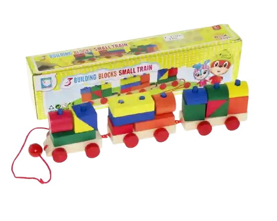 Juguete Didactico Tren De Madera Juego Armable