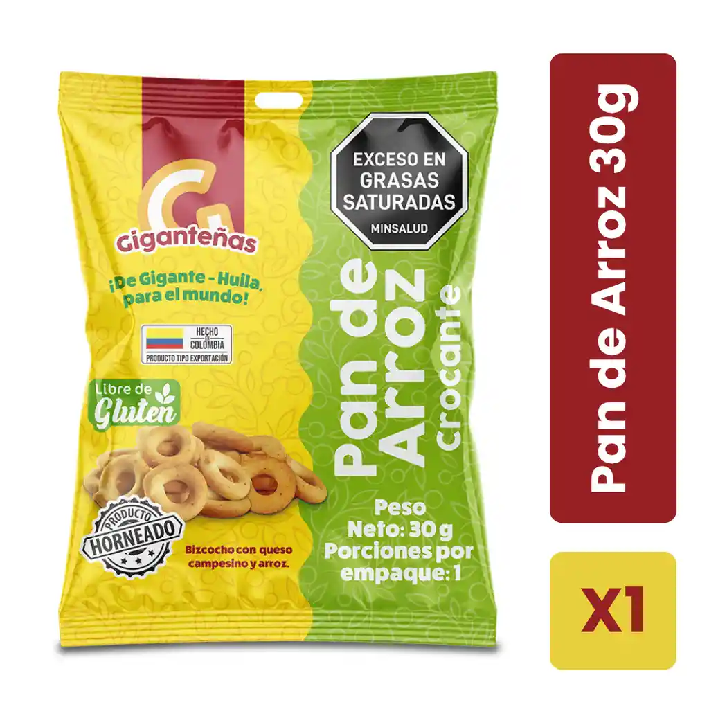 Pan De Arroz Crocante 30g