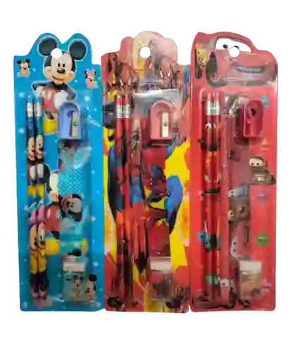 Piñata Kit Escolar Lapiz Y Regla Para Niño