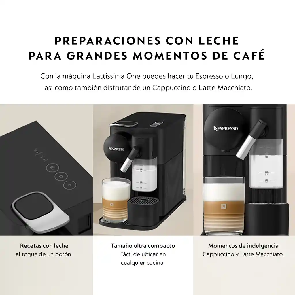 Cafetera Lattissima One Negra
