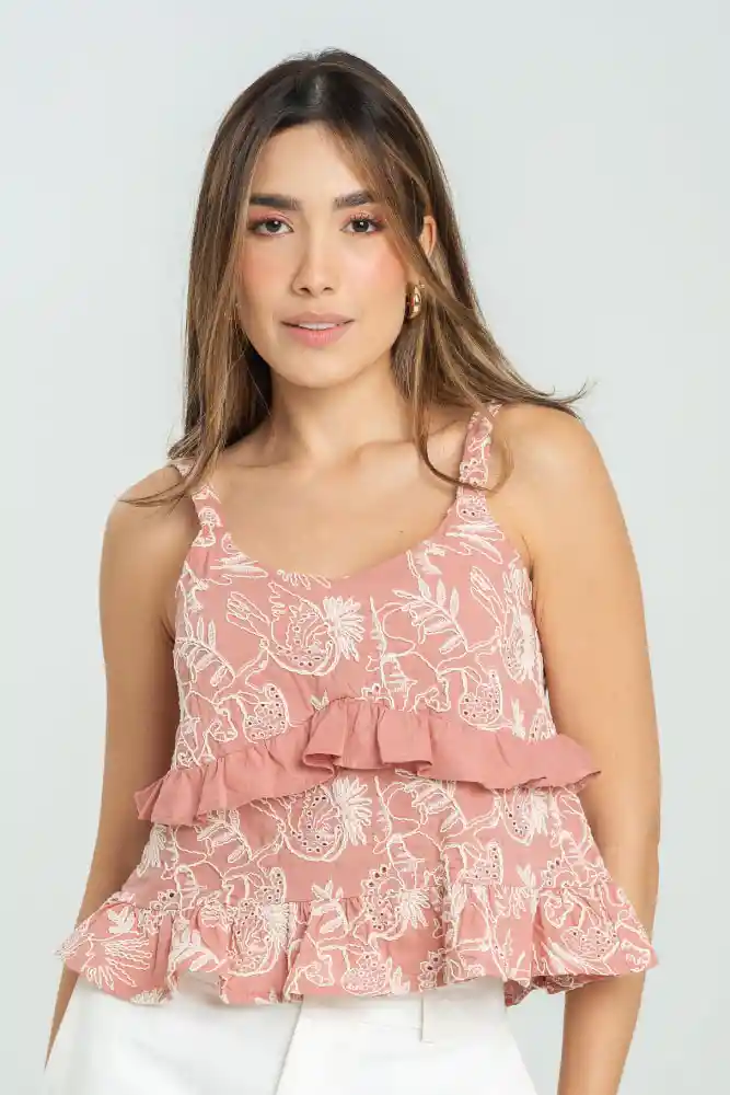Blusa Summer Color Rosado Oscuro Talla Xs