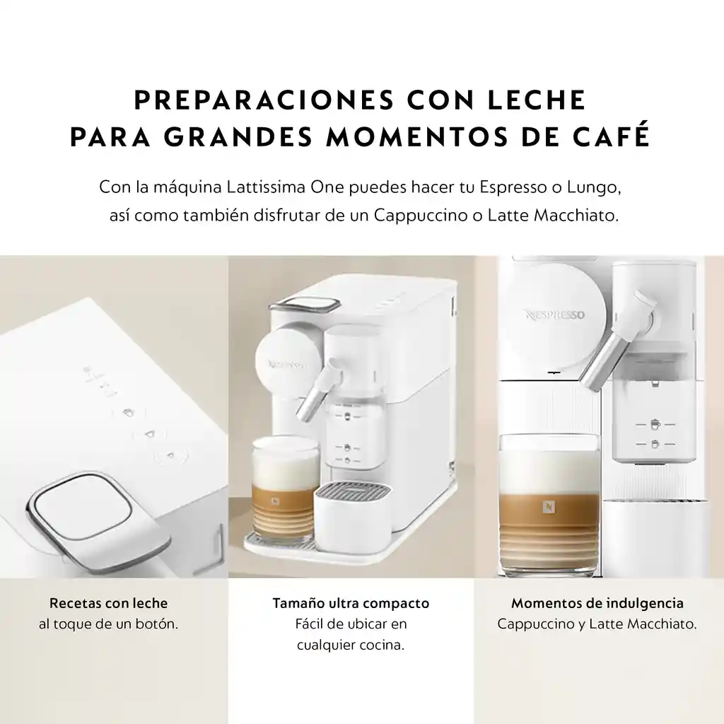 Cafetera Lattissima One Blanca