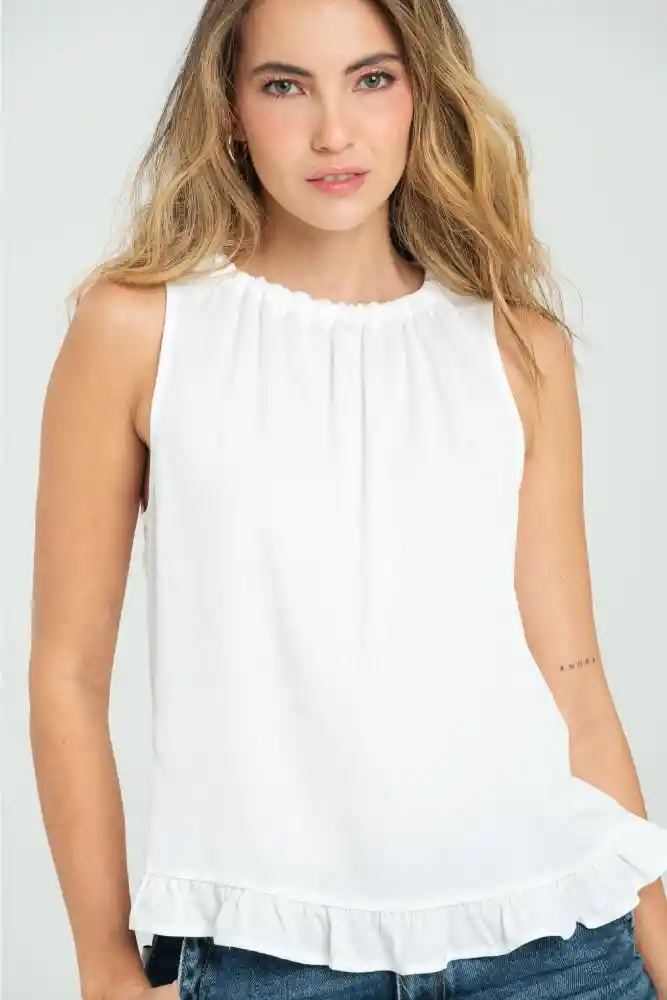 Blusa Asterhia Color Blanco Crudo Talla Xl