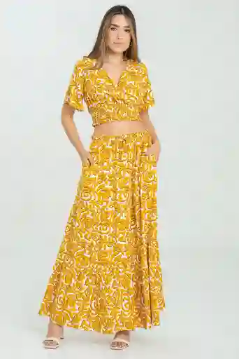 Falda Sam Color Amarillo Mostaza Talla 14