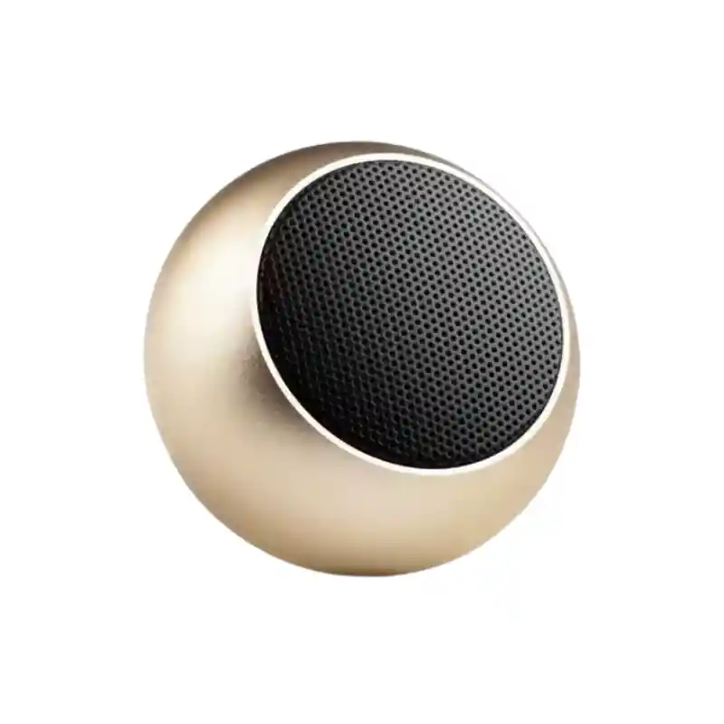 Mini Parlante Bluetooth Inalámbrico Redondo Metálico