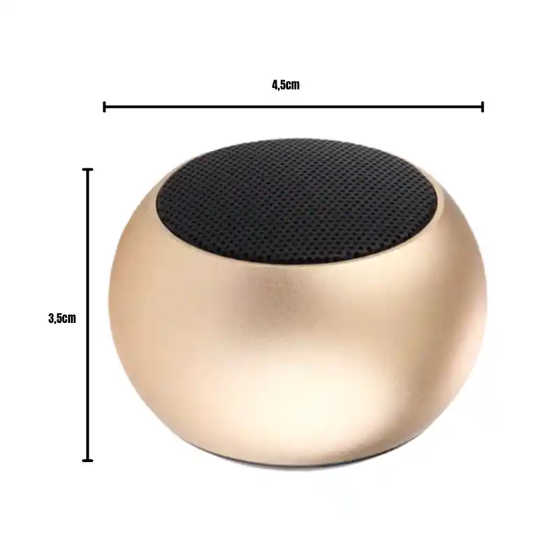 Mini Parlante Bluetooth Inalámbrico Redondo Metálico