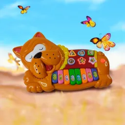 Organeta Piano Perrito Dormilón Musical Juguete Bebe Con Luces