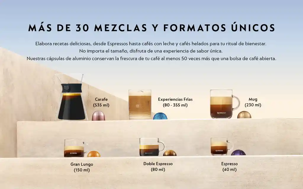 Cafetera Vertuo Pop Black Con Espumador De Leche