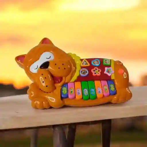 Organeta Piano Perrito Dormilón Musical Juguete Bebe Con Luces