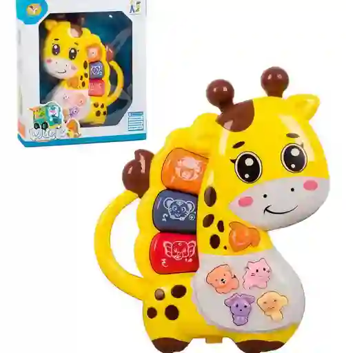 Teclado Musical Con Forma De Jirafa Para Bebés, Juguete Sonidos