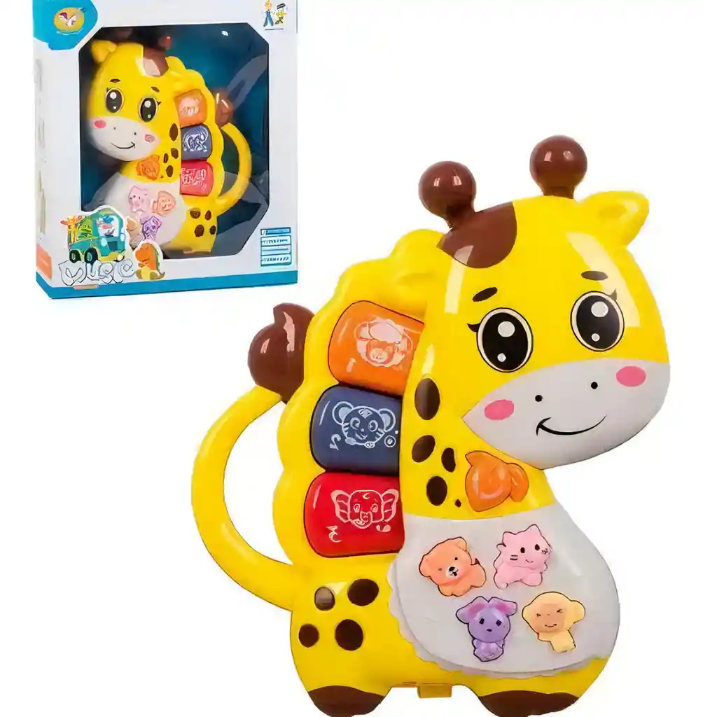 Teclado Musical Con Forma De Jirafa Para Bebés, Juguete Sonidos