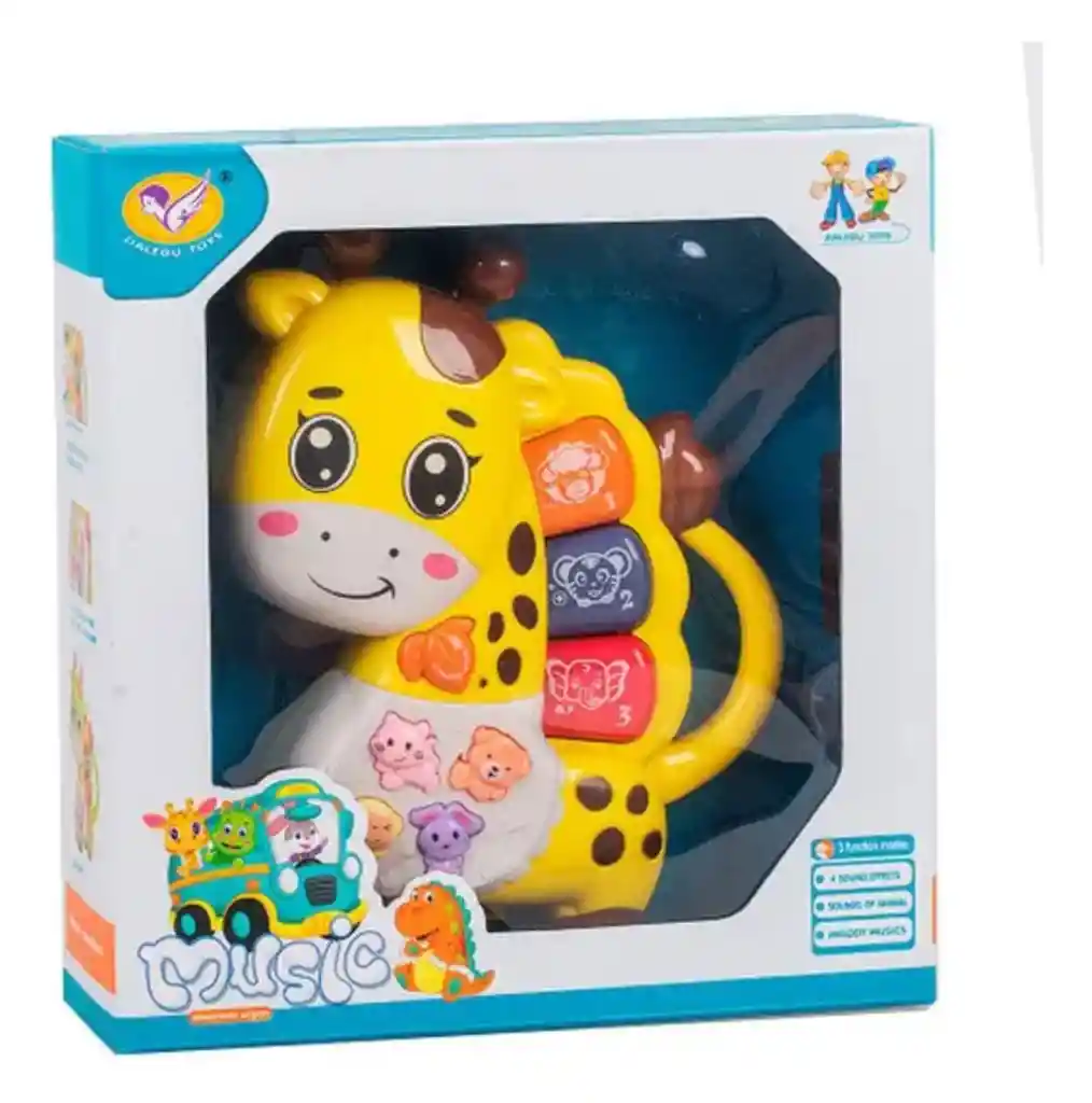 Teclado Musical Con Forma De Jirafa Para Bebés, Juguete Sonidos