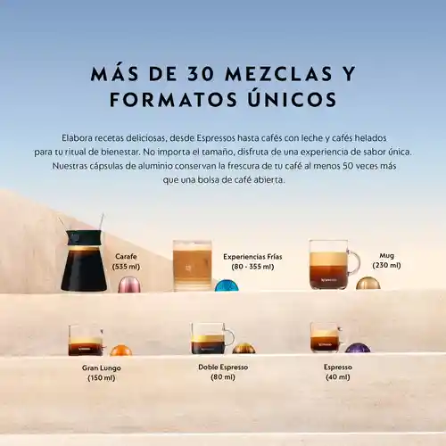 Cafetera Vertuo Pop Red Con Espumador De Leche