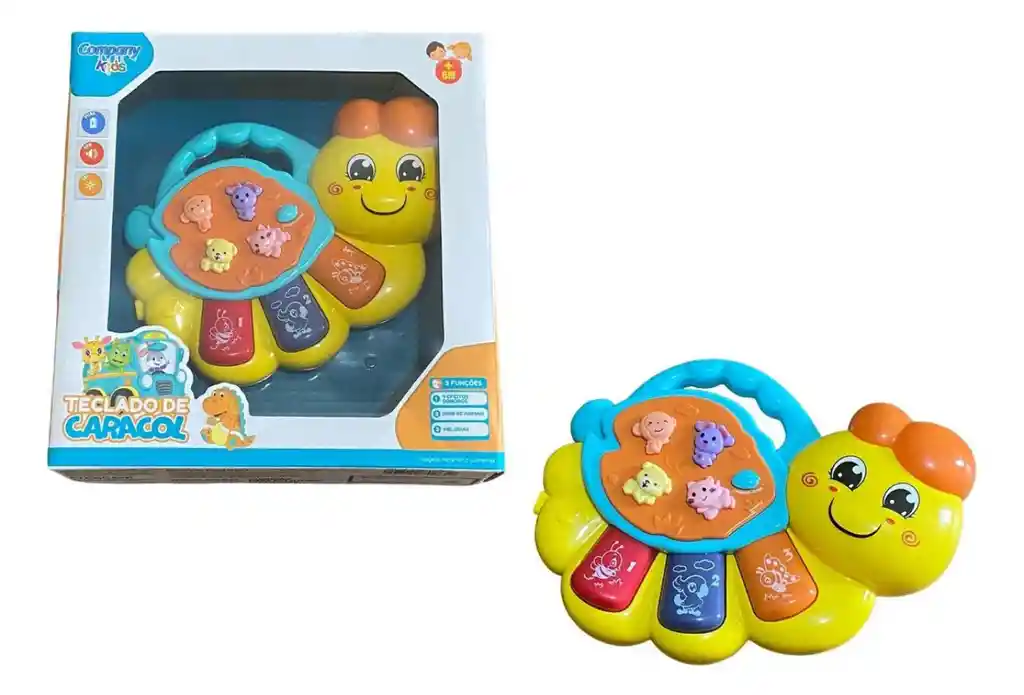 Piano Musical De Juguete Caracol Para Niños Con Luz Y Sonido