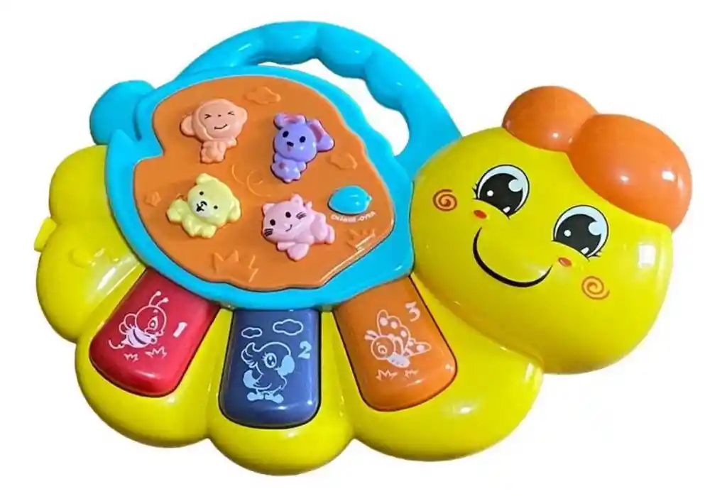 Piano Musical De Juguete Caracol Para Niños Con Luz Y Sonido