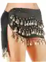Falda Caderin Arabe - Falda Con Monedas Disfraz Negro