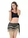 Falda Caderin Arabe - Falda Con Monedas Disfraz Negro