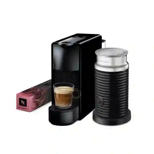 Cafetera Essenza Mini Negra Con Espumador De Leche
