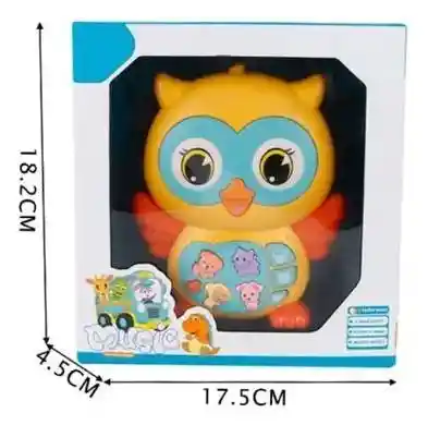 Juguete Piano Búho Para Bebés Luz Y Sonidos Divertidos