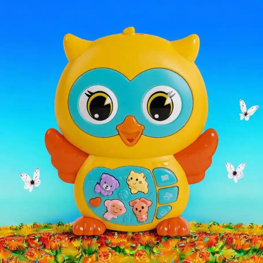 Juguete Piano Búho Para Bebés Luz Y Sonidos Divertidos